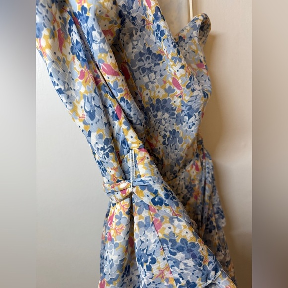 Lauren Ralph Lauren Floral Crinkle Georgette Halter Criss Cross Ruffle Dress 16 - Picture 9 of 16